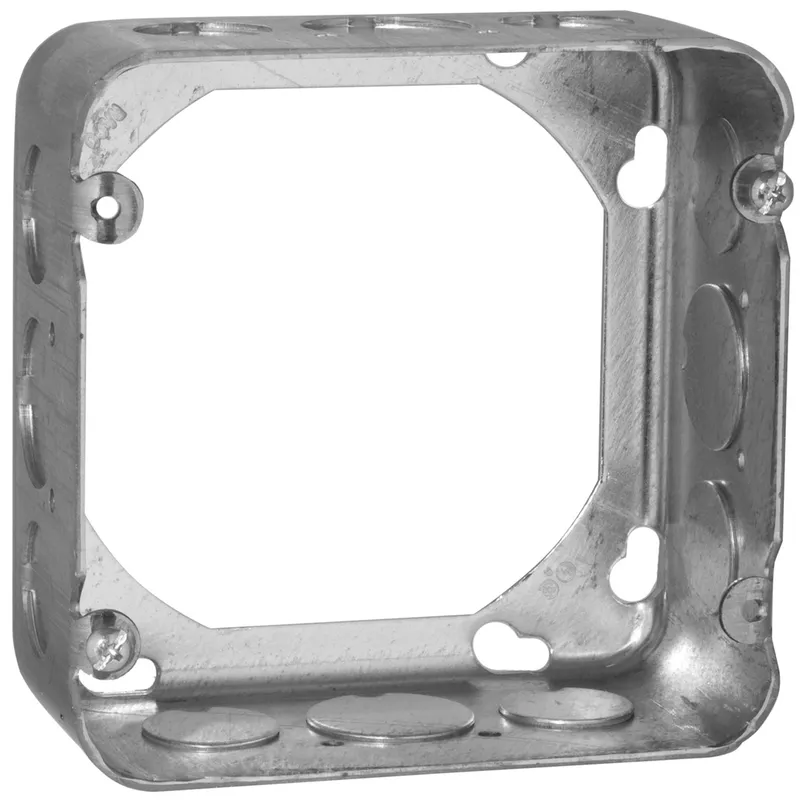 4-11/16" Square Extension Ring, 2-1/8" Deep, Drawn, Metallic