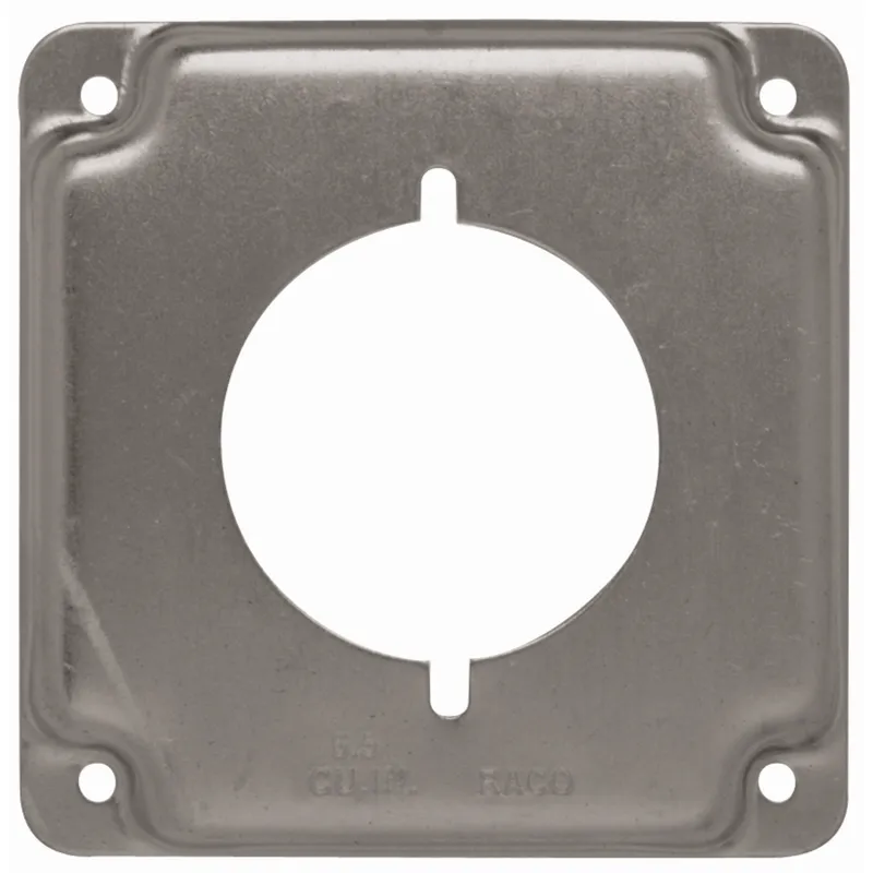 4" Square Exposed Work Cover, (1) 30 to 50A Single Receptacle