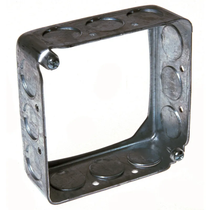 4" Square Extension Ring, 1-1/2" Deep, Drawn, Metallic