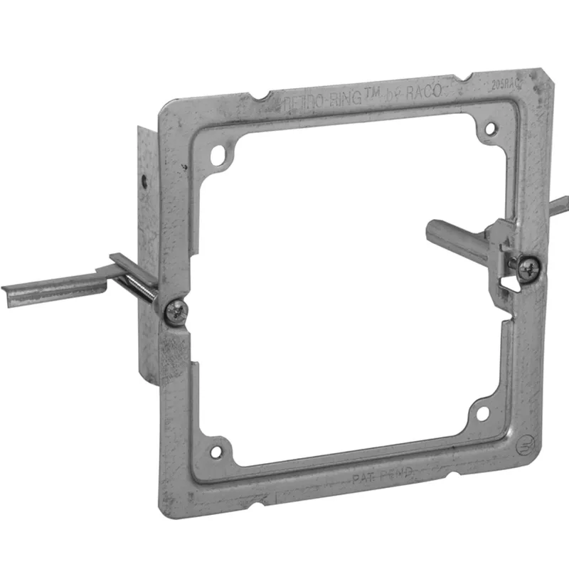 4" Square Wall Box Mounting Bracket, Old Work, 1-Device