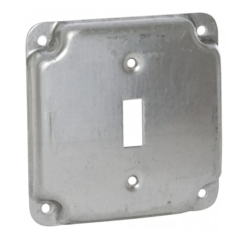 4" Square Exposed Work Cover, (1) Toggle Switch