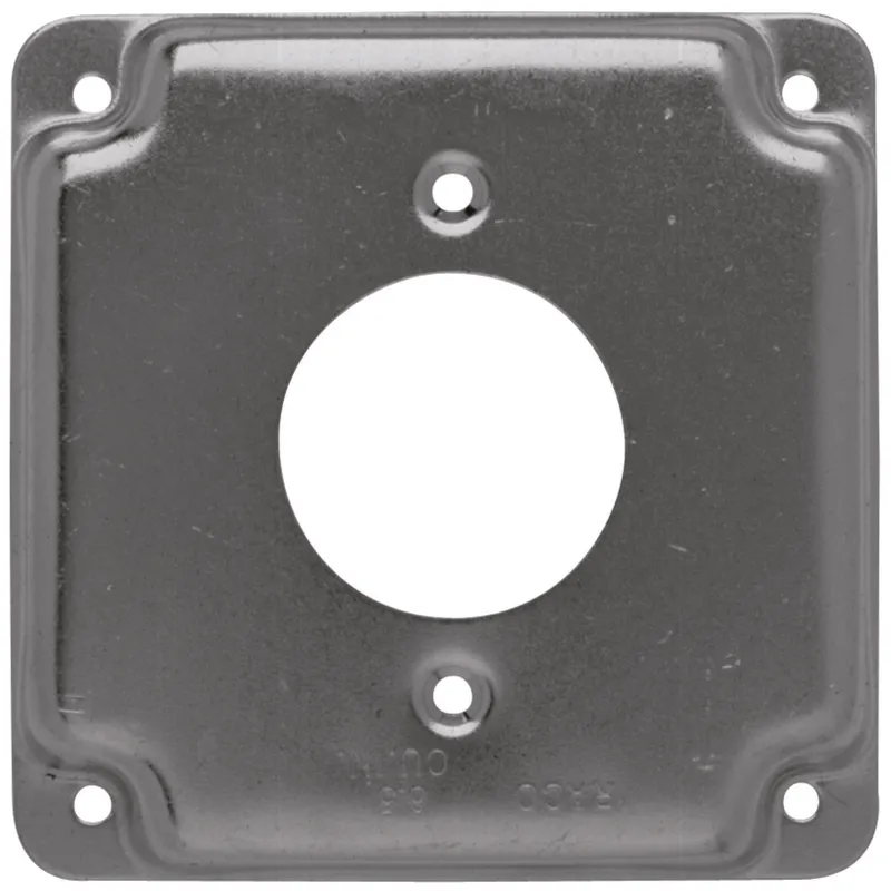 4" Square Exposed Work Cover, Single Receptacle 1.62
