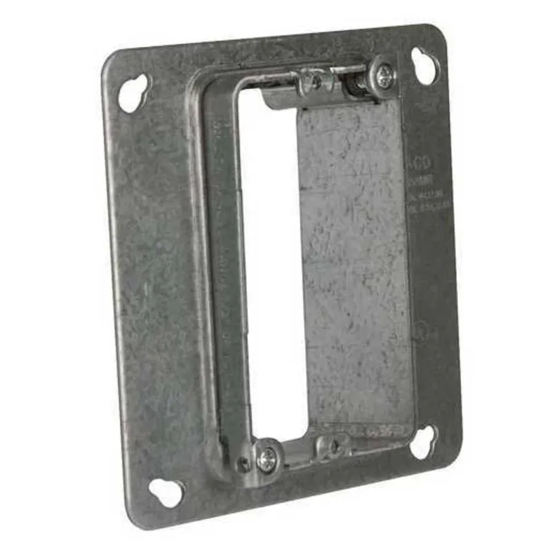 4" Square Adjustable Mud Ring, Single Device