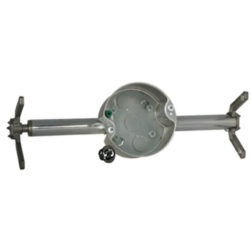 4 " Ceiling Fan Support Box/Brace, 1-1/2" Deep, 1/2" KOs, Metallic