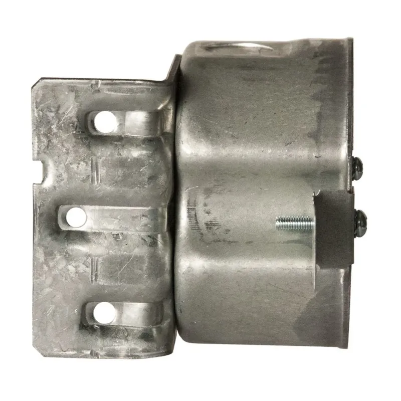 4" Octagon Ceiling Box with Bracket, Depth: 2-1/8", KOs, Metallic