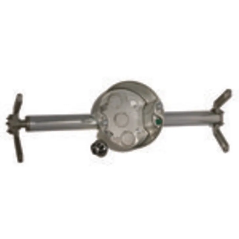 4" Octagon Ceiling Box with Hanger, 2-1/8" Deep, KOs, Metallic