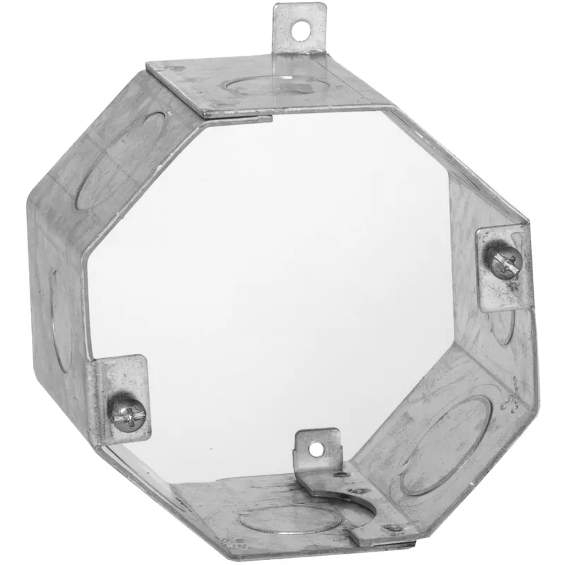 Concrete Ring, 2-1/2" Deep, 1/2" & 3/4" KOs, Metallic