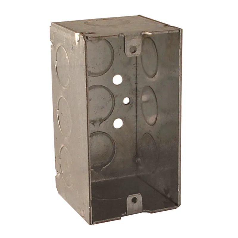 Handy Box, 2-1/8" Deep, 1/2" KOs, Welded, Metallic
