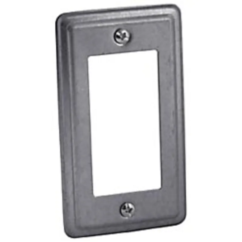 Handy Box Cover, Type: GFCI, Fits 4" x 2", Drawn, Metallic