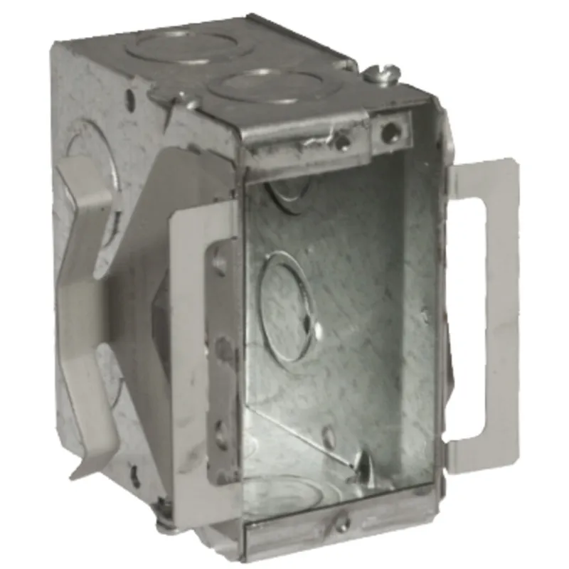 Masonry Box, Type: Block-Loc, 1-Gang, Welded, 3-1/2" Depth, Steel