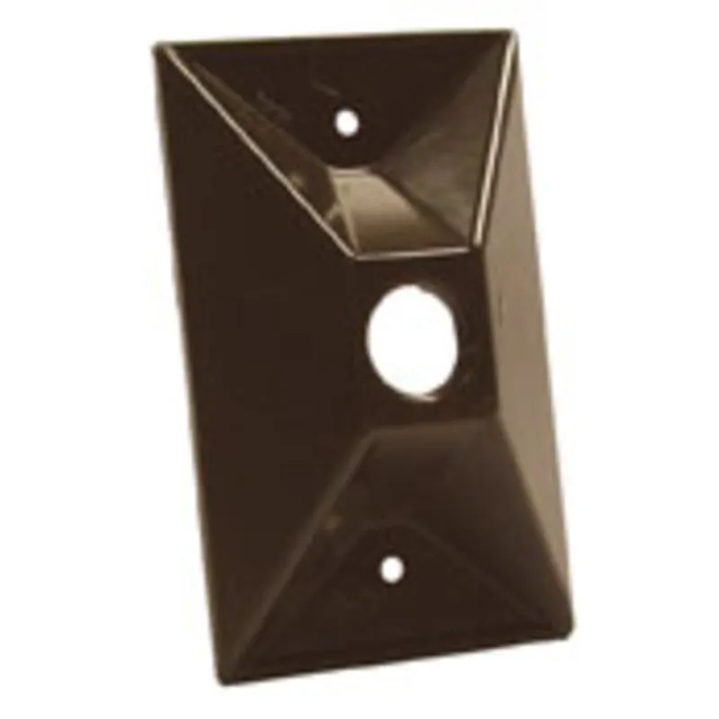 Weatherproof Cover, 1-Gang, (1) 1/2" Outlet, Die-Cast Aluminum, Bronze