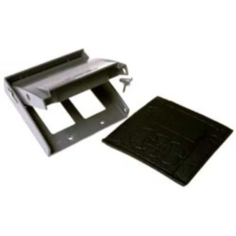 Weatherproof Cover, 2-Gang, (2) GFCI, Vertical, Die Cast, Gray