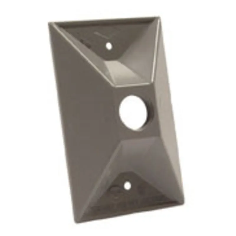 Weatherproof Cover, 1-Gang, (1) 1/2" Outlet, Die-Cast Aluminum, Gray