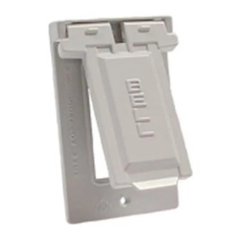 Weatherproof Cover, 1-Gang, GFCI, Vertical, Aluminum, White