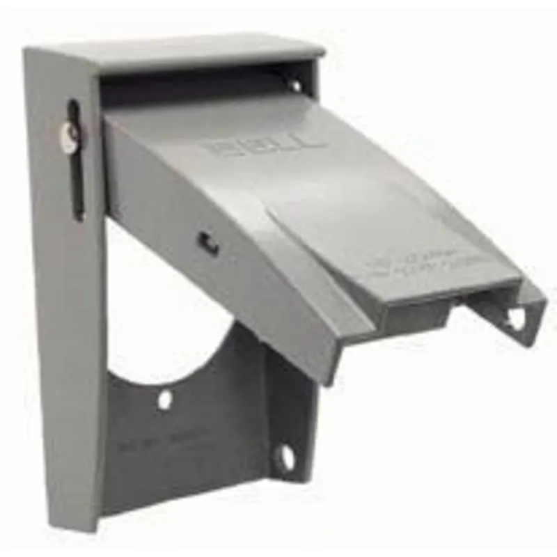 Weatherproof Cover, 1-Gang, Single Receptacle, Vertical, Aluminum