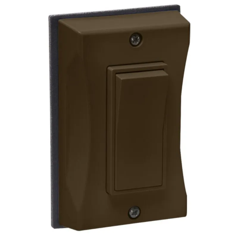Weatherproof Cover, 1-Gang, Decorator Switch, Vertical, Non-Metallic, Bronze
