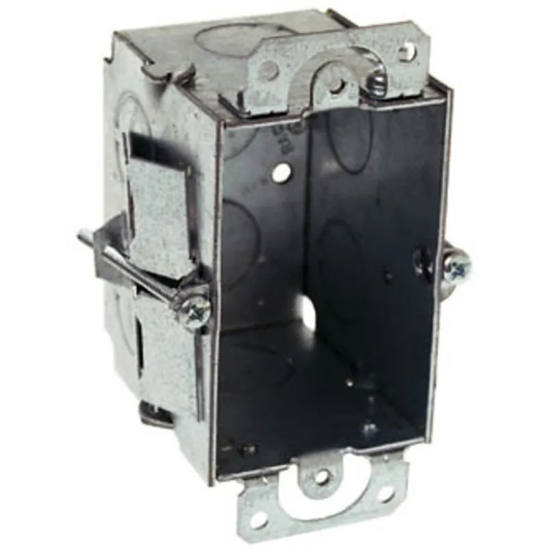 Switch Box, Gangable, 2-1/2" Deep, Conduit KO's, Tiger Grip, Ears