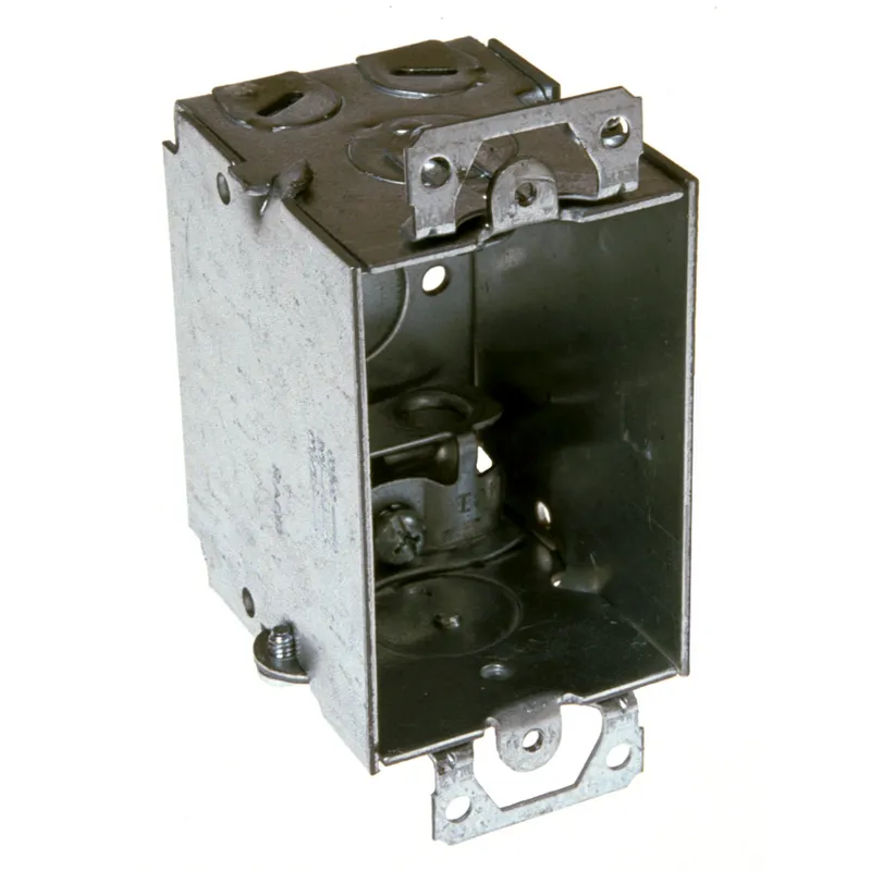 Switch Box, Gangable, 2-1/2" Deep, AC/MC/Flex Clamps, Ears