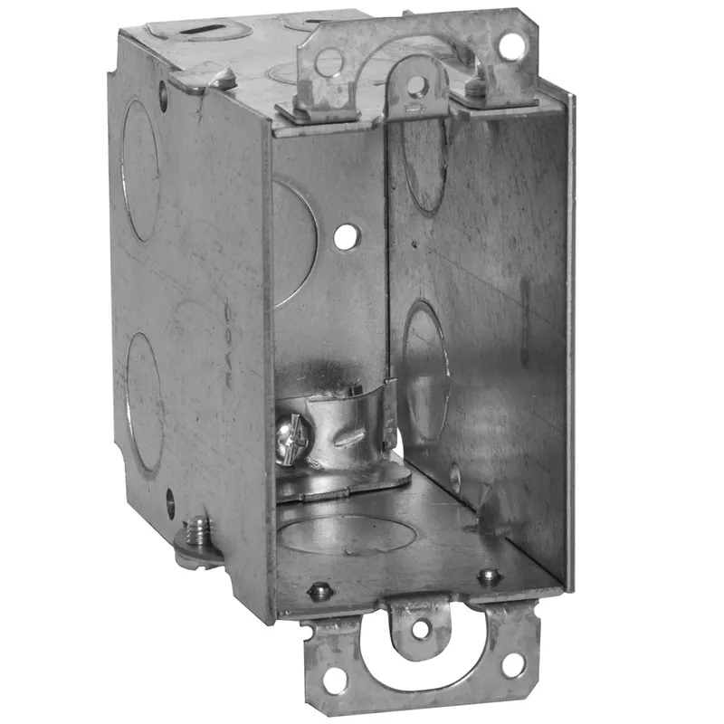Switch Box, Gangable, 3-1/2" Deep, NM Clamps, Ears