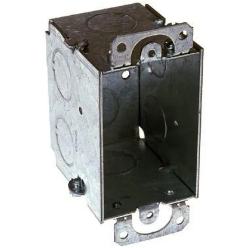 Switch Box, Gangable, 2-3/4" Deep, Conduit Knockouts, Ears