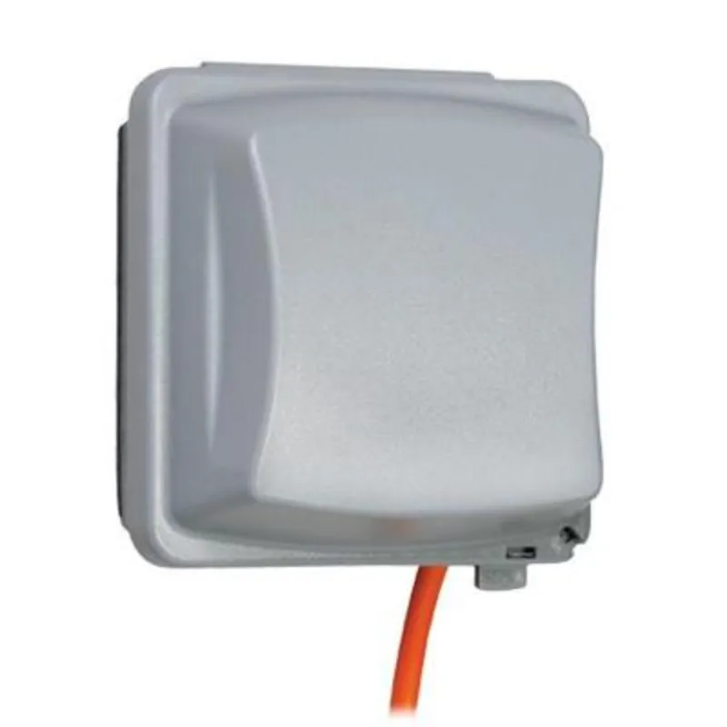 Weatherproof-In-Use Cover, 2-Gang, Universal, Vertical, Polycorbonate, Gray