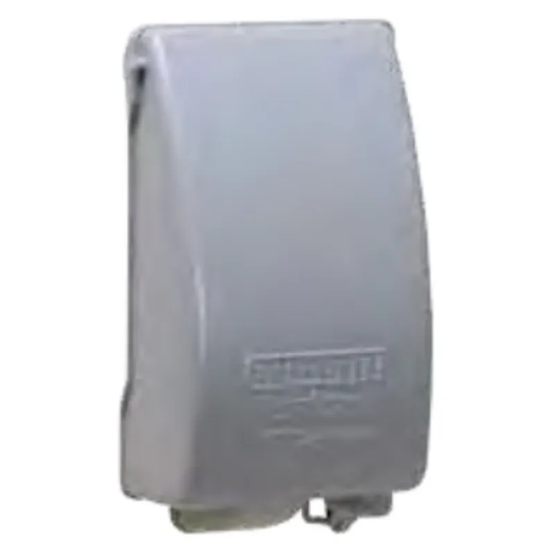 Weatherproof Cover, 1-Gang, Universal, Vertical, Expandable, Aluminum, Gray