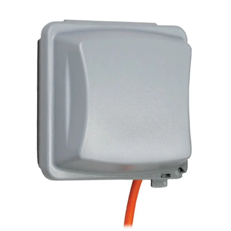 Weatherproof-In-Use Cover, 2-Gang, Universal, Vertical, Polycorbonate, Gray