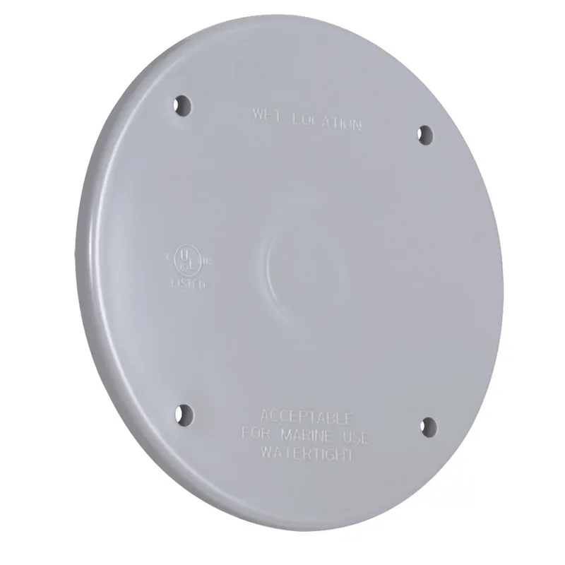 Weatherproof Cover, Round, 4.25" Diameter, Non-Metalllic, Gray