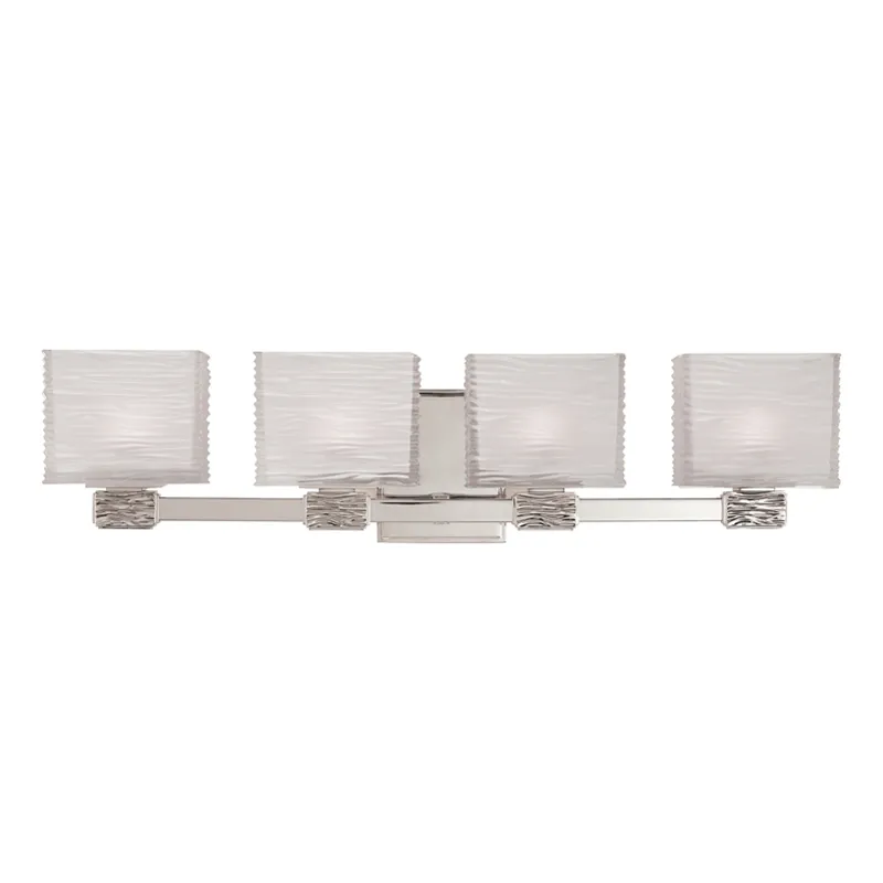 Hartsdale 4 Light 26 inch Polished Nickel Bath and Vanity Wall Light
