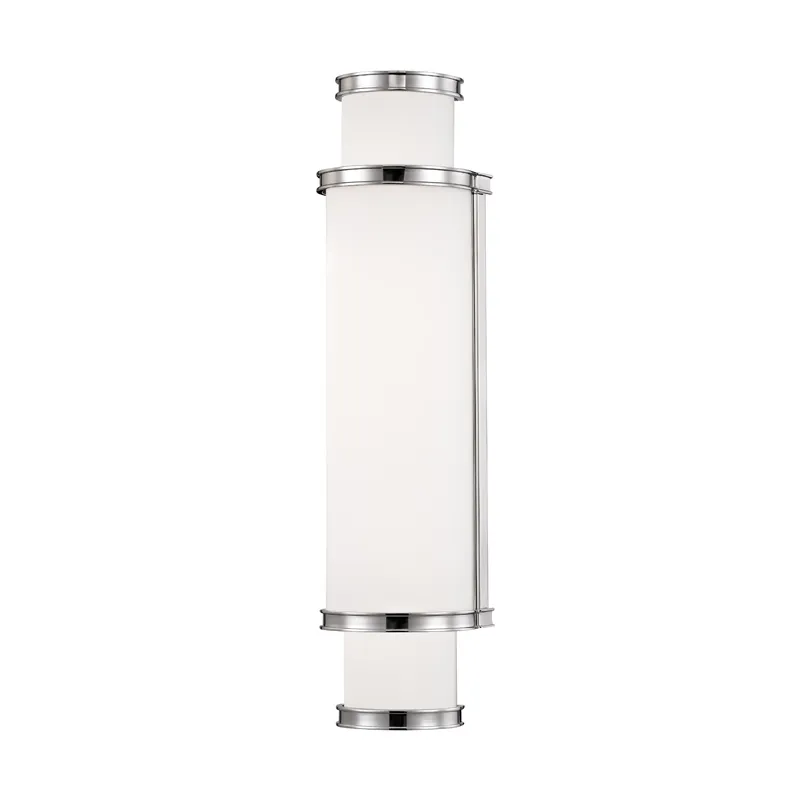 Malcolm LED 4.75 inch Polished Nickel Bath Light Wall Light, White