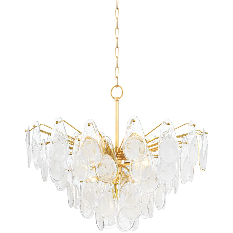 Darcia 15 Light 35.75 inch Aged Brass Chandelier Ceiling Light