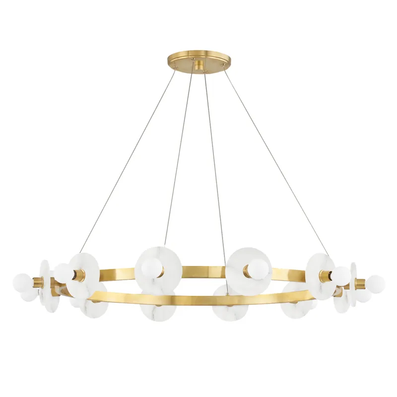 Austen 12 Light 40 inch Aged Brass Chandelier Ceiling Light