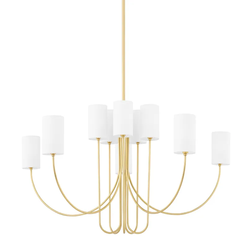 Harlem 10 Light 48.25 inch Aged Brass Chandelier Ceiling Light