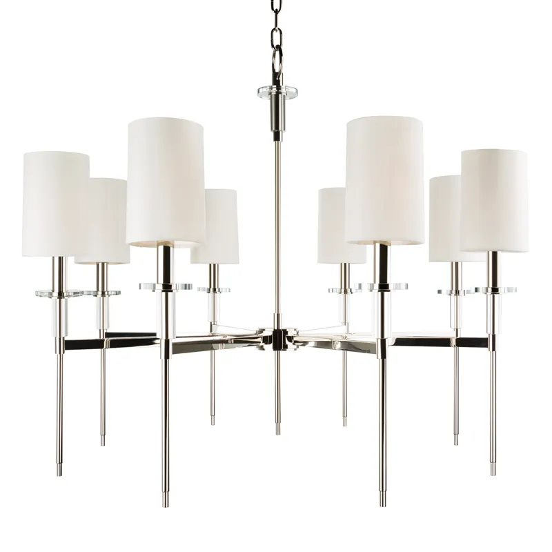 Amherst 8 Light 32 inch Polished Nickel Chandelier Ceiling Light