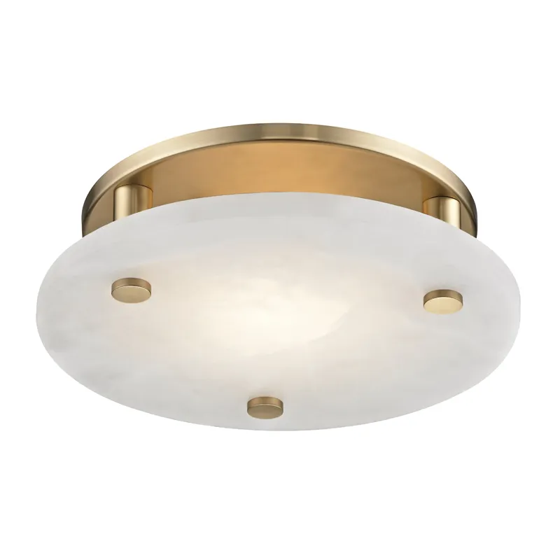Croton LED 12.25 inch Aged Brass Flush Mount Ceiling Light
