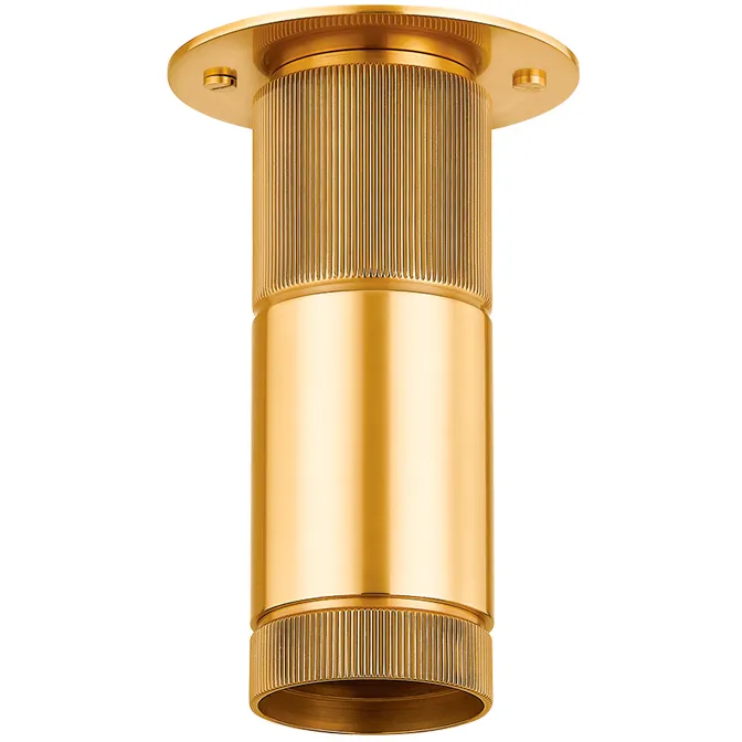 Dighton 1 Light 4.75 inch Aged Brass Flush Mount Ceiling Light