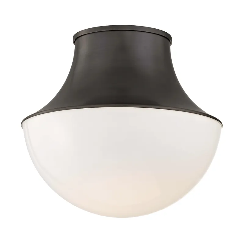 Lettie 1 Light 14.75 inch Old Bronze Flush Mount Ceiling Light, Large
