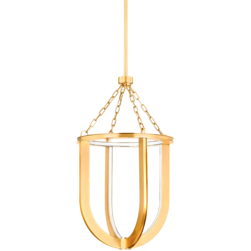 Tournu LED 16.25 inch Aged Brass Indoor Lantern Ceiling Light
