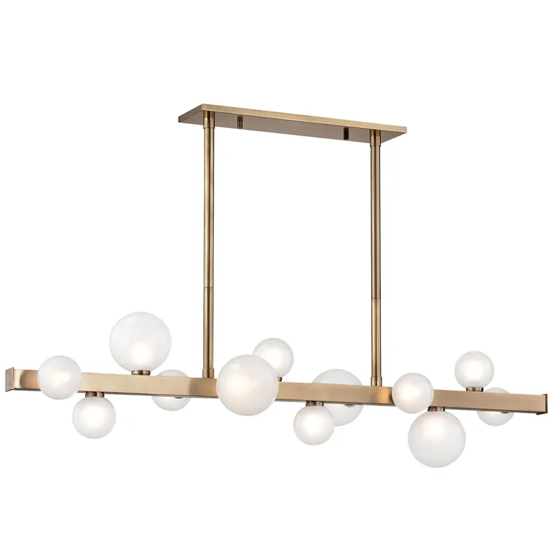 Mini Hinsdale LED 44.5 inch Aged Brass Island Ceiling Light