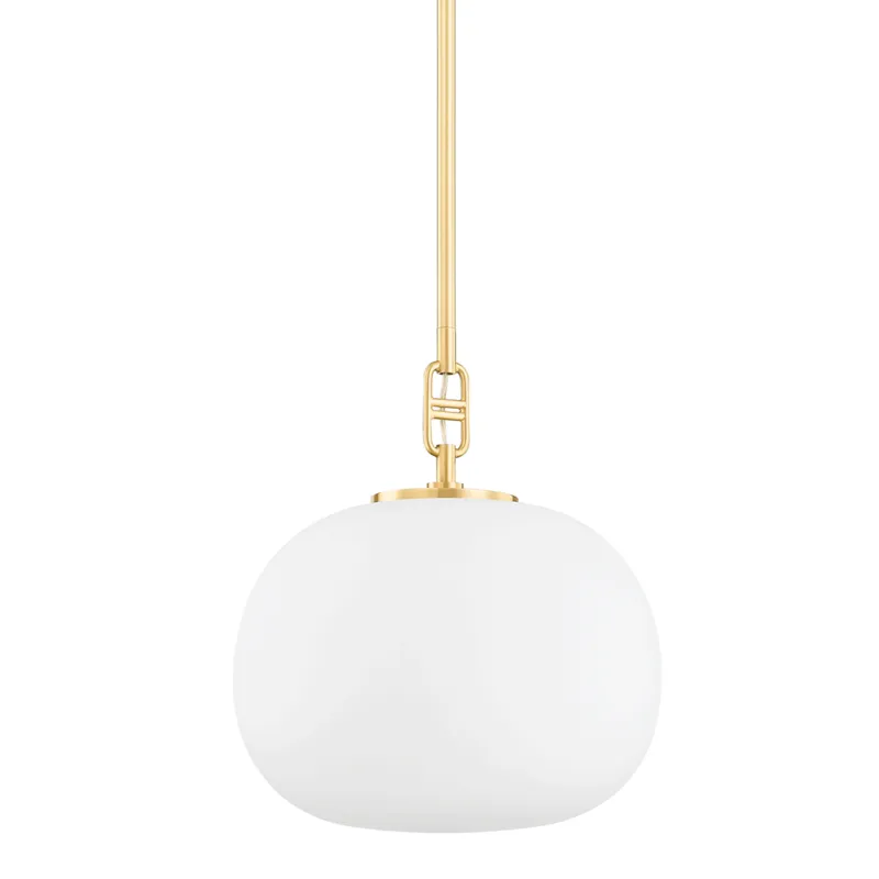 Ingels 1 Light 11 inch Aged Brass Pendant Ceiling Light