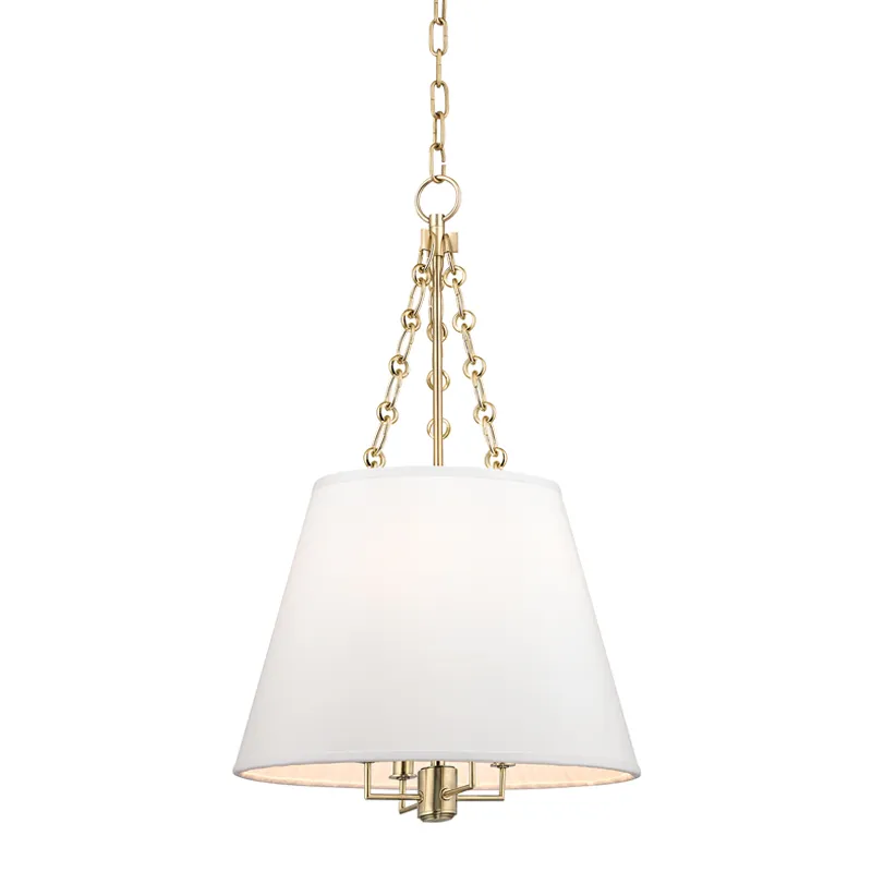 Burdett 4 Light 15 inch Aged Brass Pendant Ceiling Light