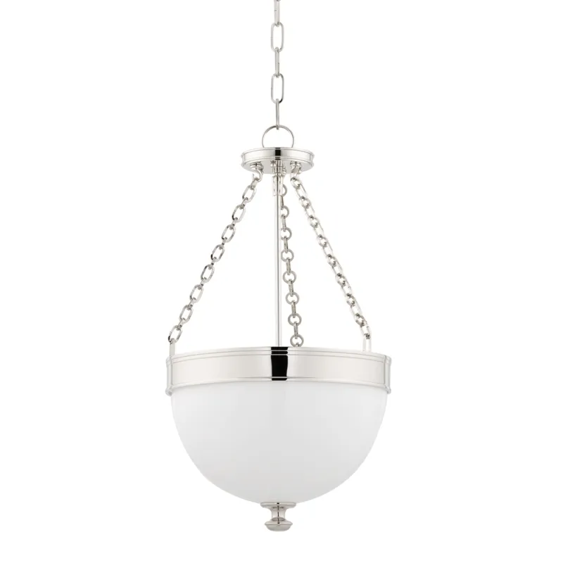 Barrington 3 Light 14 inch Polished Nickel Pendant Ceiling Light