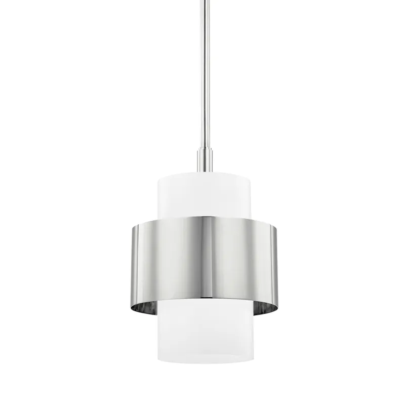 Corinth 1 Light 11 inch Polished Nickel Pendant Ceiling Light