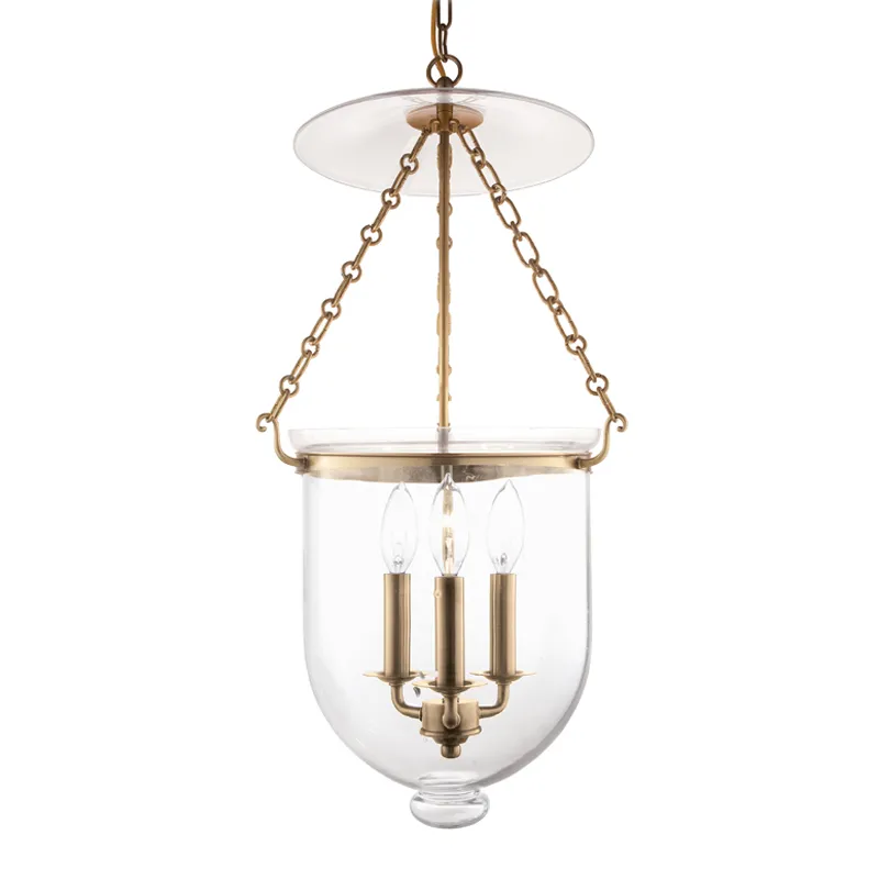 Hampton 3 Light 12 inch Aged Brass Pendant Ceiling Light in C1