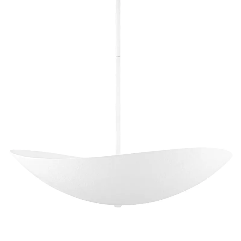 Fabius LED 36 inch White Plaster Pendant Ceiling Light, Large