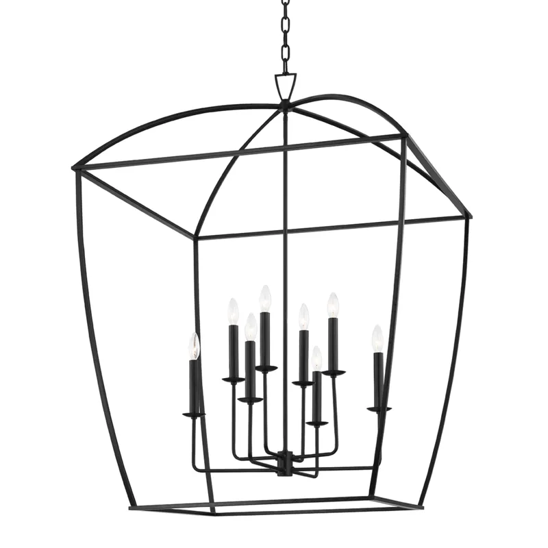 Bryant 8 Light 34 inch Aged Iron Pendant Ceiling Light