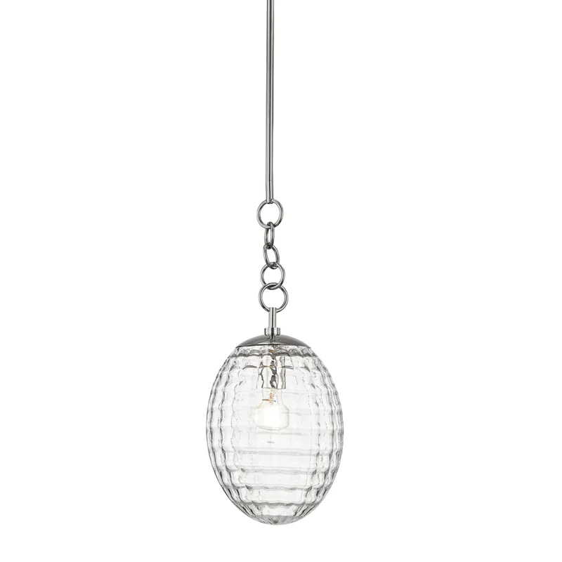 Venice 1 Light 8.5 inch Polished Nickel Pendant Ceiling Light