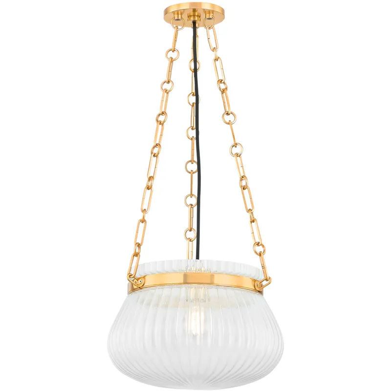 Granby 1 Light 13 inch Aged Brass Pendant Ceiling Light