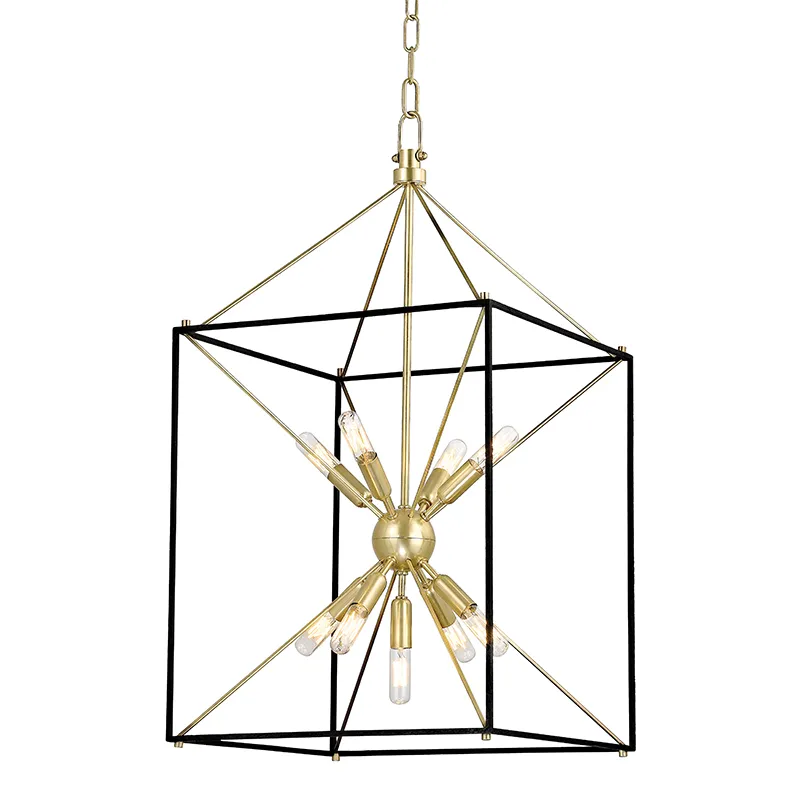 Glendale 9 Light 16.25 inch Aged Brass Pendant Ceiling Light