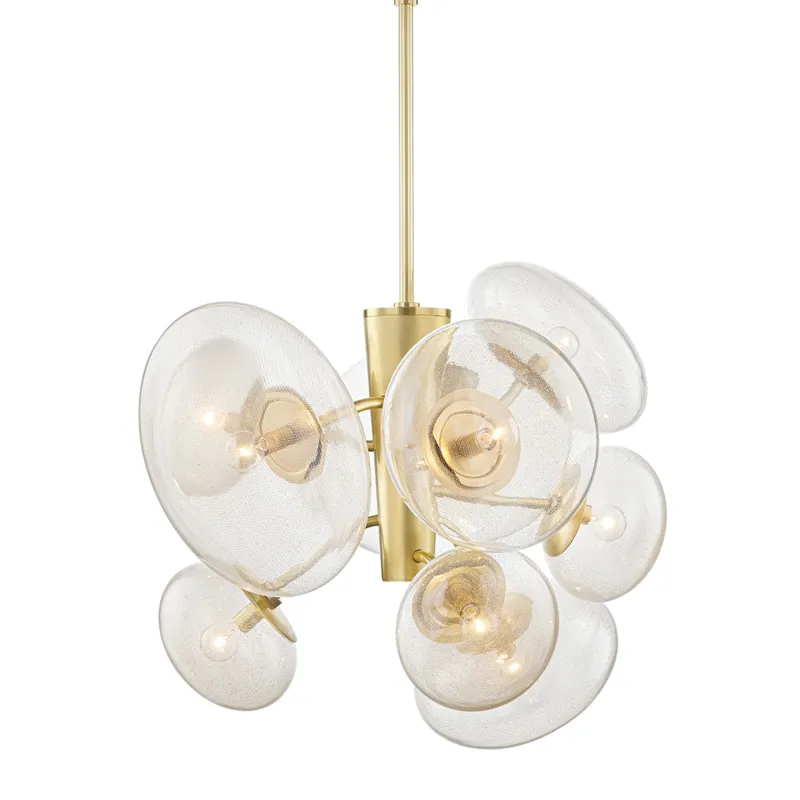 Opera 9 Light 30.75 inch Aged Brass Pendant Ceiling Light